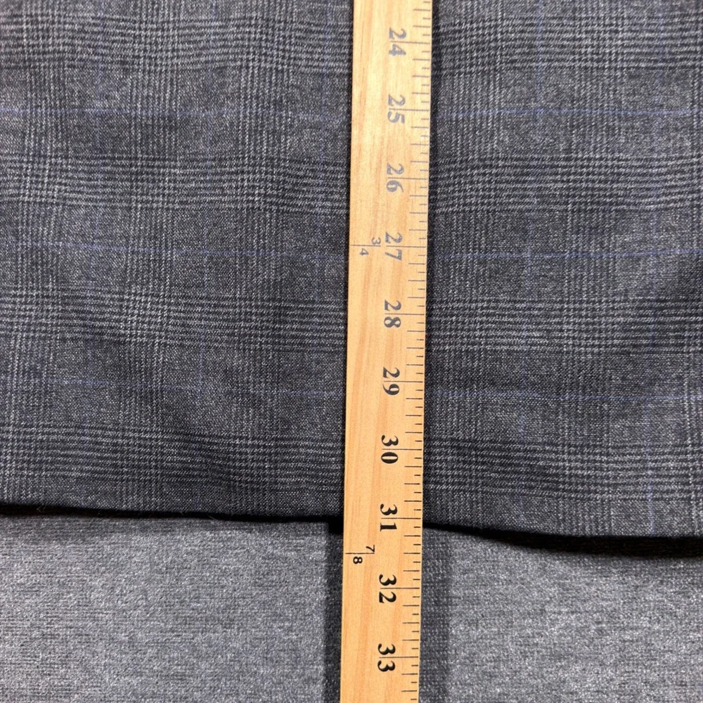 Jos. A. Bank 1905 Suit Jacket Mens 44L Grey Plaid Slim Fit Wool Blend Blazer